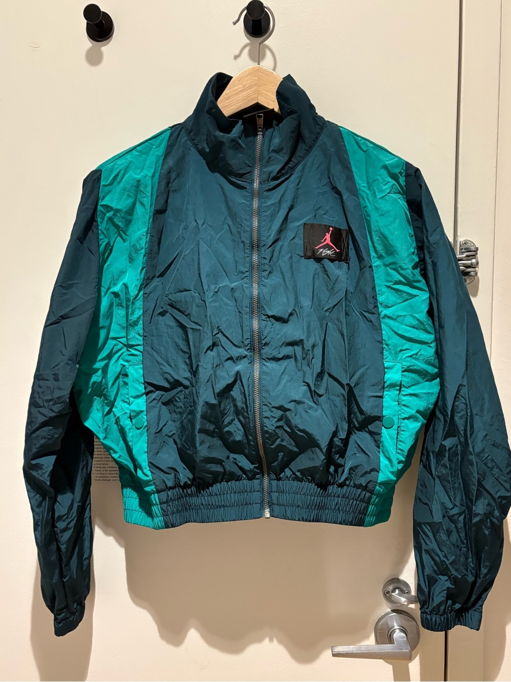 Jordan Teal and Dark Green Retro Windbreaker Jacket